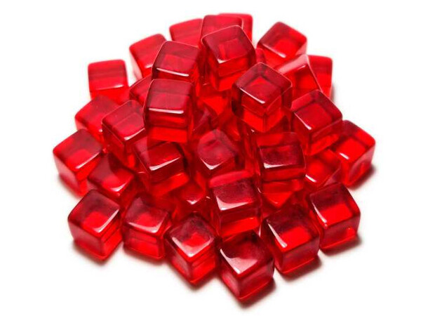 Acrylic Cube Tokens - Red Green Stuff World 