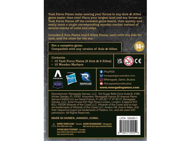 Axis & Allies Task Force Plates 