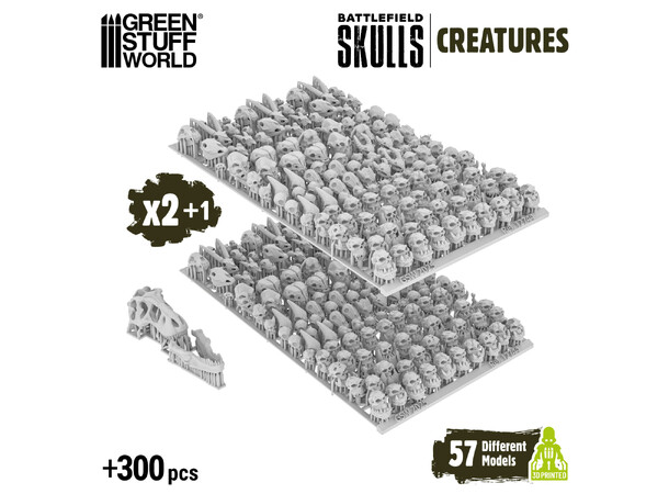 Battlefield Creature Skulls x300 Green Stuff World 