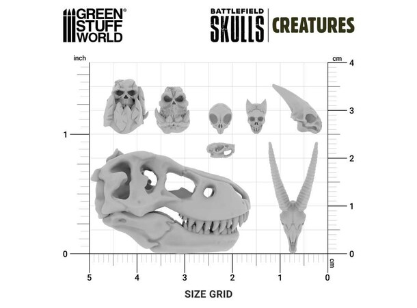 Battlefield Creature Skulls x300 Green Stuff World 