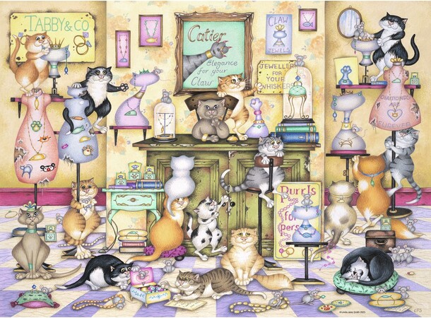 Crazy Cats Tabby & Co 500 bitar Pussel Ravensburger Puzzle 