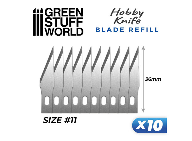 Hobbykniv Skalpell Refill 10st Green Stuff World 