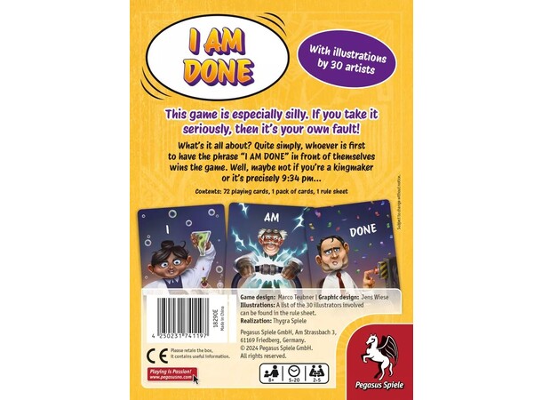 I Am Done Kortspel 