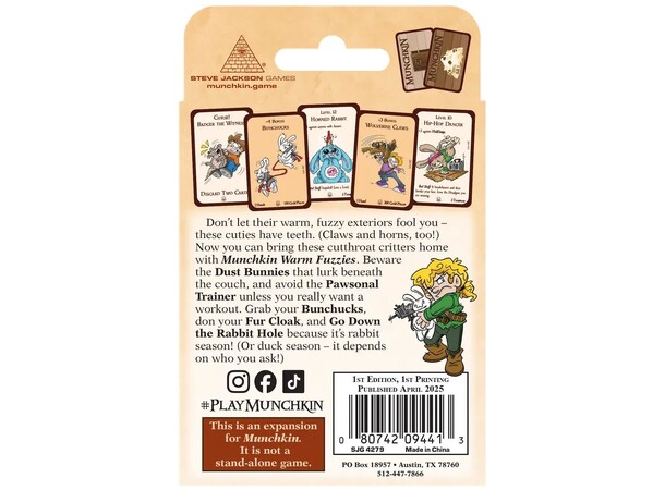 Munchkin Warm Fuzzies Expansion Expansion till Munchkin 