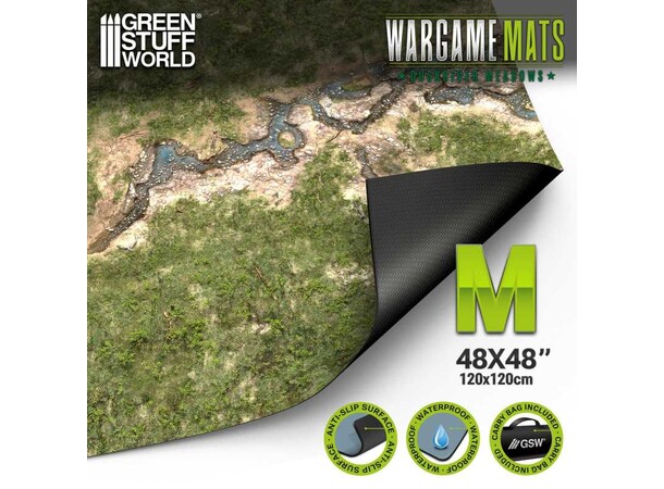 Neoprene Mat 4x4 Duskriver Meadows Green Stuff World - 120 x 120 cm 