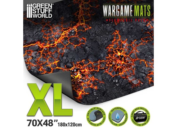 Neoprene Mat 4x6 Flamecoil Path Green Stuff World - 120 x 180 cm 