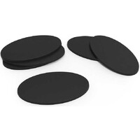Plastbaser Svart Oval 90x52mm (6 st) 
