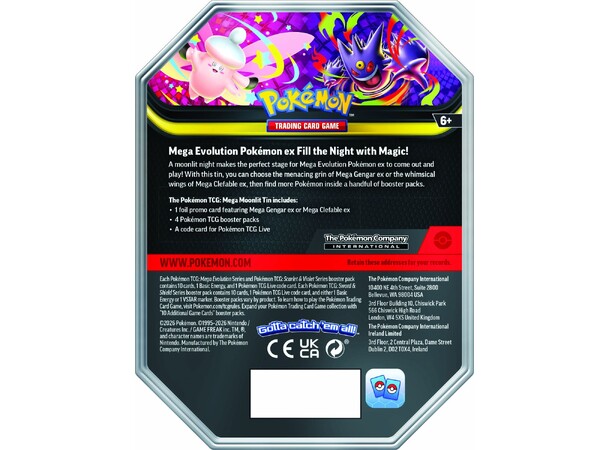 Pokemon Tin Box Mega Gengar ex Mega Moonlit 