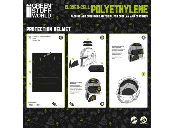 Polyethylene Foam for Cosplay - Black Green Stuff World 
