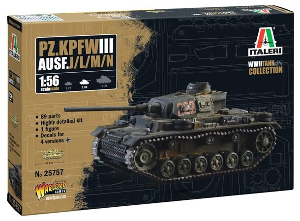 Pz.Kpfw. III Ausf. J/L/M/N Italeri 1:56 Byggsats 