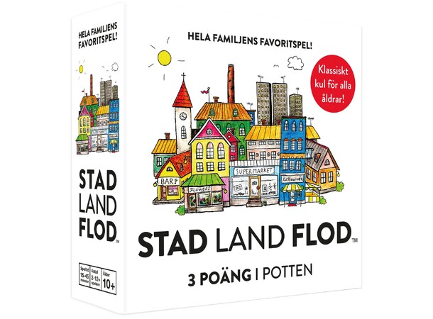 Stad-Land-Flod Partyspel Svensk utgåva 