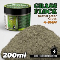 Static Grass Brown Moor 4-6mm 200ml Green Stuff World