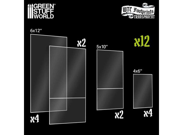 WTC Terrain Glasspack Footprints Set x2 Green Stuff World 