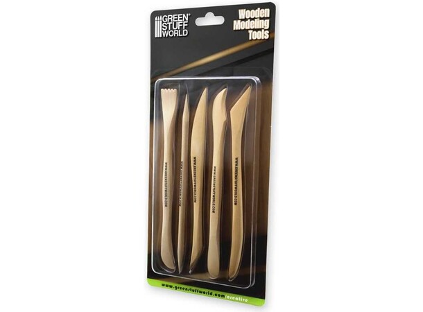 Wooden Modelling Tools - 5 st Green Stuff World 