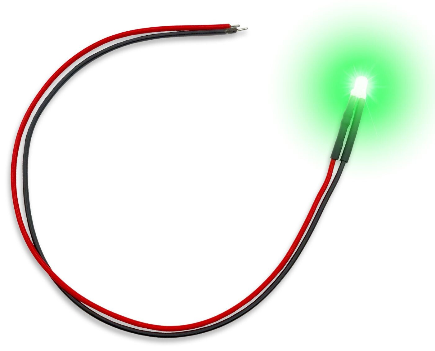 LED Light Green Flickering 3mm (10 st) Green Stuff World