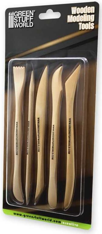 Wooden Modelling Tools - 5 st Green Stuff World