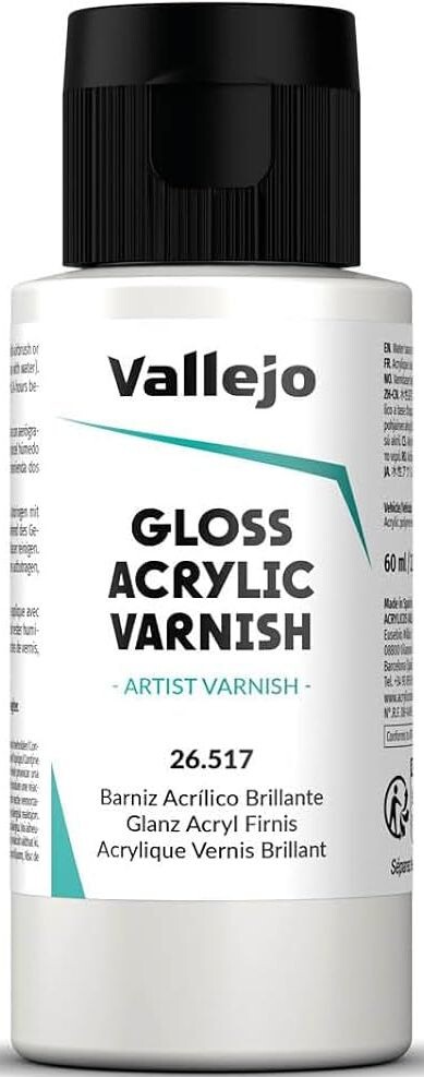 Vallejo Gloss Acrylic Varnish 60ml Quick Dry