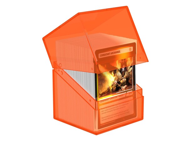 Boulder 100+ Clear Poppy Topaz Ultimate Guard Card Box 