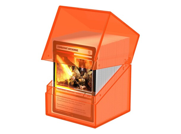 Boulder 100+ Clear Poppy Topaz Ultimate Guard Card Box 