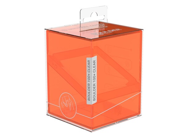 Boulder 100+ Clear Poppy Topaz Ultimate Guard Card Box 
