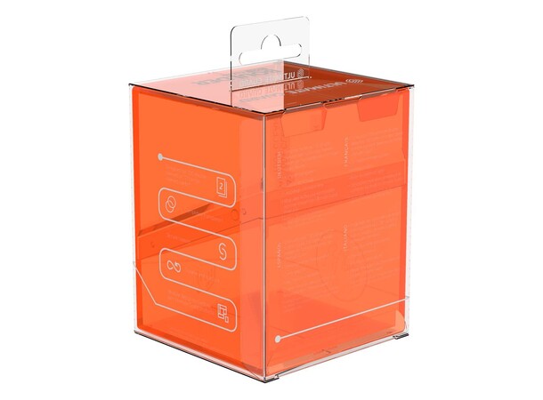 Boulder 100+ Clear Poppy Topaz Ultimate Guard Card Box 
