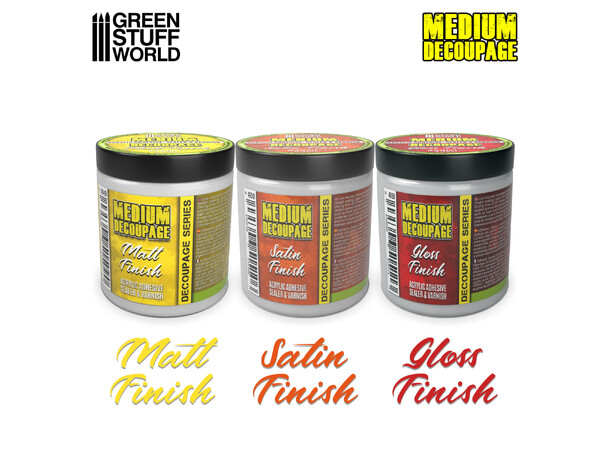 Decoupage Medium Satin 250ml Green Stuff World 