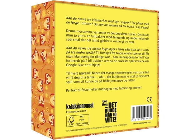 Det burde man jo vite Tre ting - NORSK 