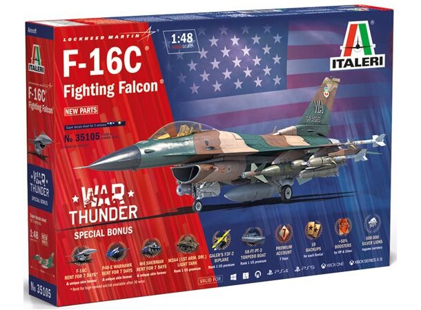 F-16C Fighting Falcon War Thunder Italeri 1:48 Byggsats 