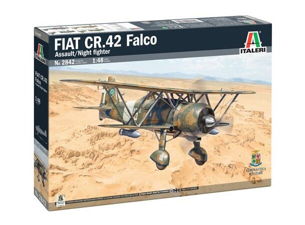 FIAT CR.42 Falco Assault/Night Fighter Italeri 1:48 Byggsats 