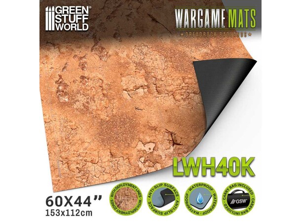 Neoprene Mat 44x60 Dreadrock Badlands Green Stuff World - 114 x 155 cm 