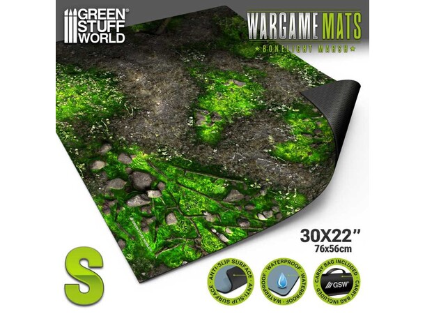 Neoprene Mat 4x6 Boneblight Marsh Green Stuff World - 120 x 180 cm 