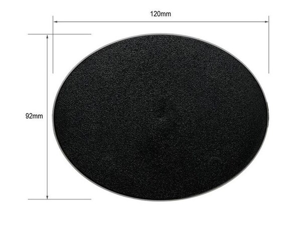 Plastbaser Svart Oval 120x92mm (1 st) 