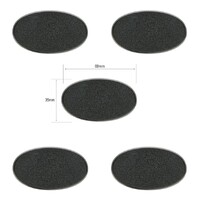 Plastbaser Svart Oval 60x35mm (5 st) 