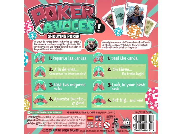 Poker a Voces Shouting Poker Brettspill 