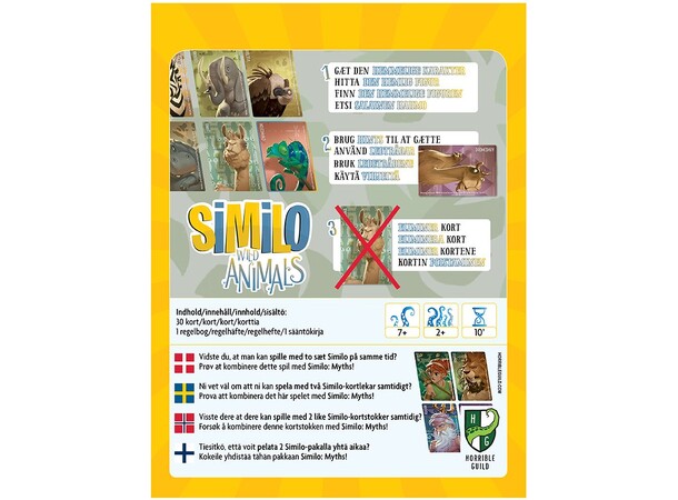 Similo Wild Animals Kortspel Svensk utgåva 