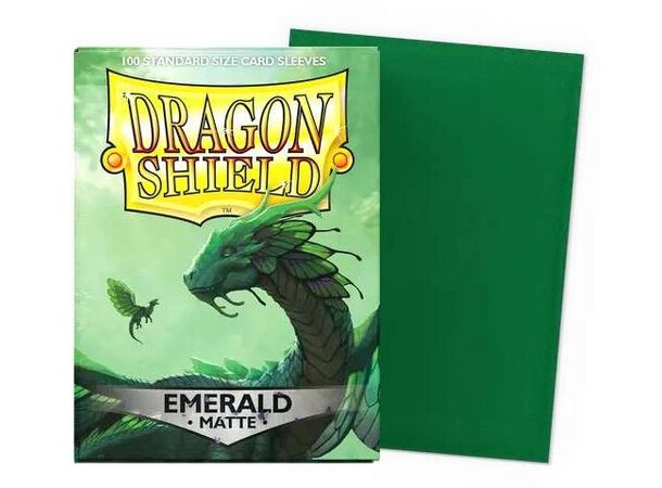 Sleeves Matte Emerald x100 66x91 Dragon Shield Kortskydd m/deckbox 