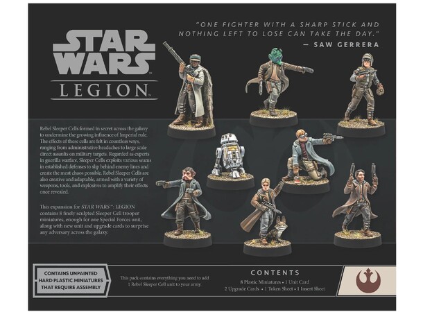 Star Wars Legion Rebel Sleeper Cell Exp Expansion till Star Wars Legion 