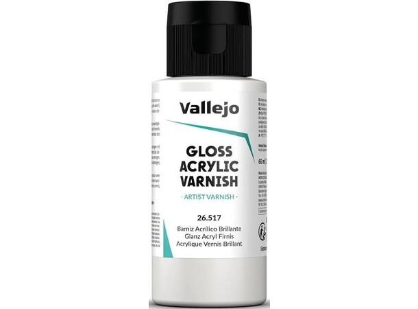 Vallejo Gloss Acrylic Varnish 60ml Quick Dry 
