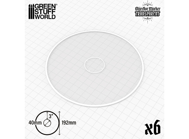 WTC Terrain Clear Objective Markers x6 Green Stuff World 