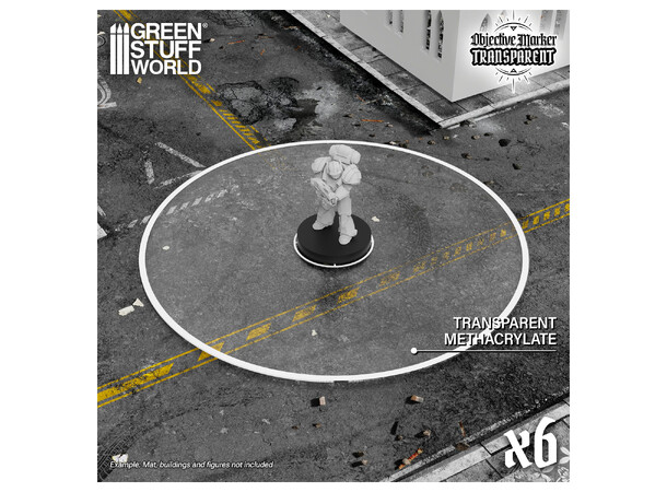 WTC Terrain Clear Objective Markers x6 Green Stuff World 