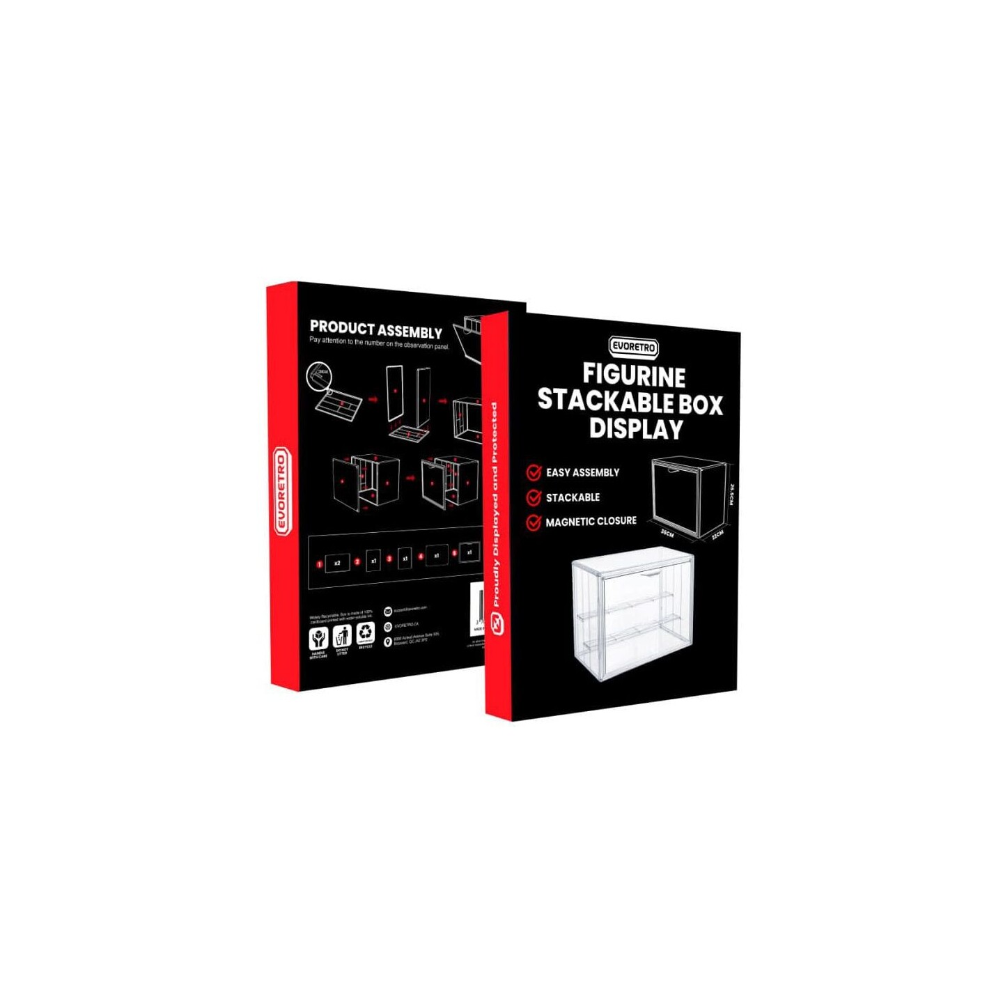 Figurine Stackable Box Display 36 x 24 x 27 cm