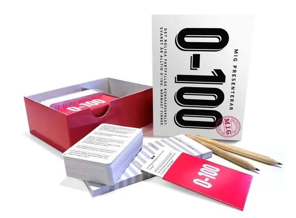 0-100 Vit Frågespel Svensk utgåva 