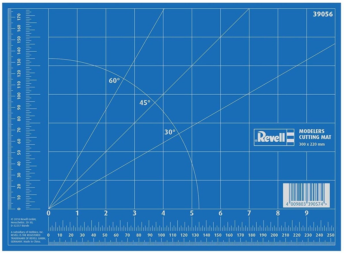Cutting Mat - A4 30x22 - Blå Revell Modelers Cutting Mat