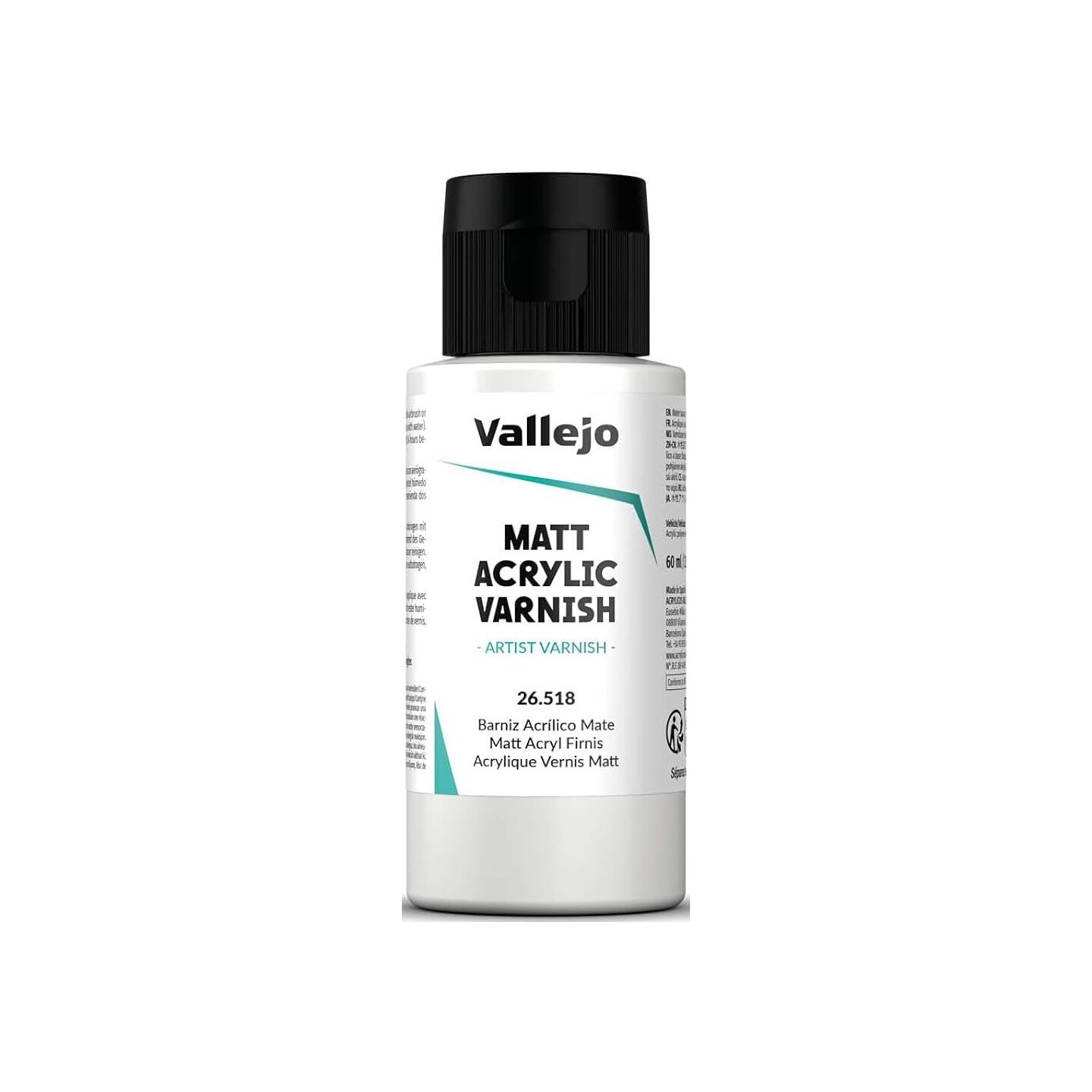 Vallejo Matt Acrylic Varnish 60ml Quick Dry