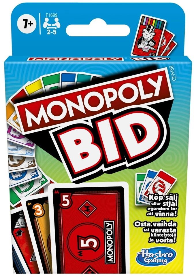 Monopoly Bid Kortspel Svensk utgåva