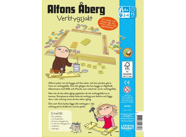 Alfons Åberg Verktygsjakt Brädspel Svensk utgåva 