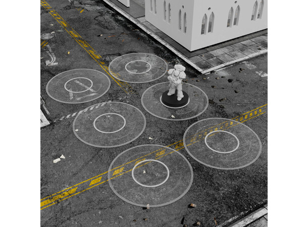 Clear Objective Markers för Kill Team x6 Green Stuff World 