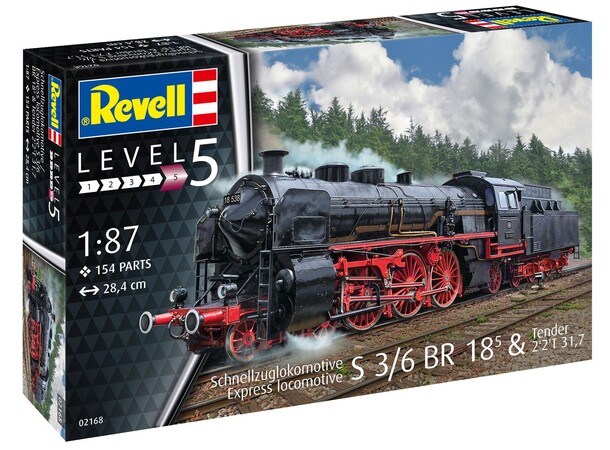 Express Locomotive S 3/6 BR 185 Revell 1:87 Byggsats 