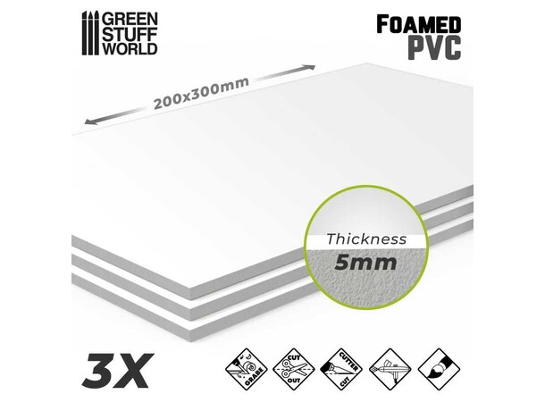 Foamed PVC - 5mm Green Stuff World 