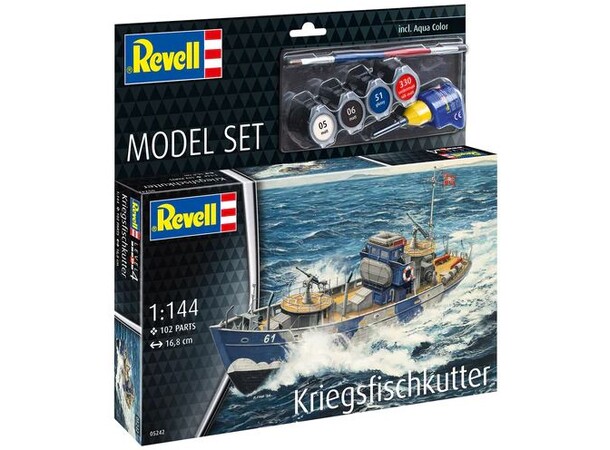 Kriegsfischkutter Starter Set Revell 1:144 Byggsats 